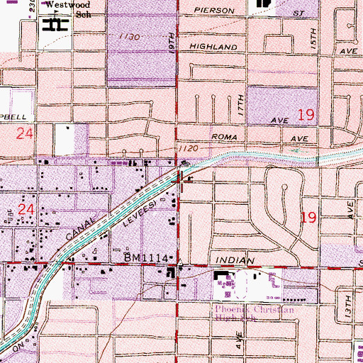 Topographic Map of American Evangelist Day School, AZ
