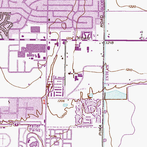 Topographic Map of Apache Elementary School, AZ
