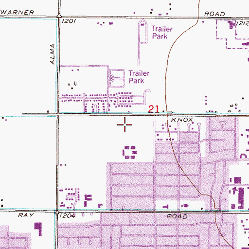 Topographic Map of Apache Park, AZ