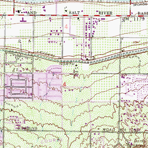 Topographic Map of Arizona Council of American Youth Hostel, AZ