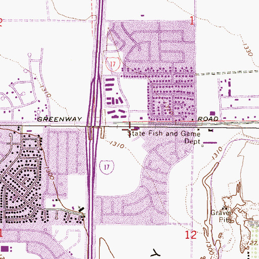 Topographic Map of Arizona Fish and Game Department, AZ