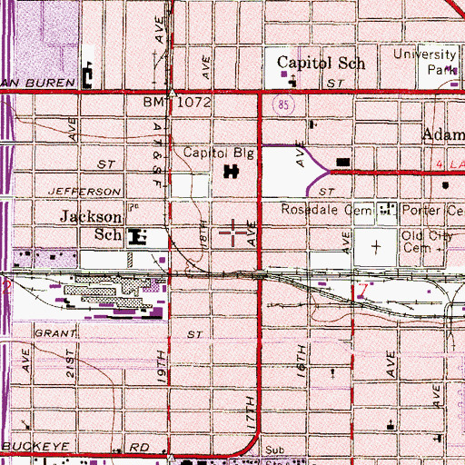 Topographic Map of Arizona Highway Department, AZ