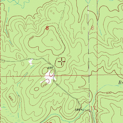 Topographic Map of Wright Family Cemetery, AL
