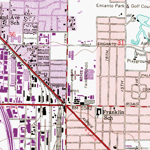 Topographic Map of Arizona State Fairgrounds, AZ