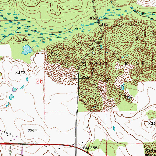 Topographic Map of Harrison Cemetery, AL