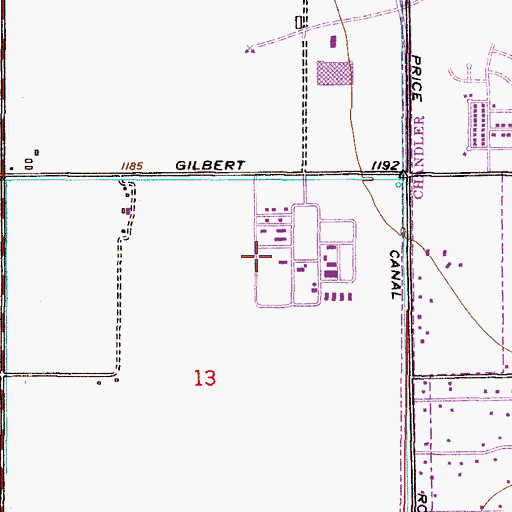 Topographic Map of Arizona State University Farm Laboratory, AZ