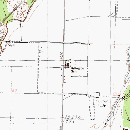 Topographic Map of Arlington Elementary School, AZ