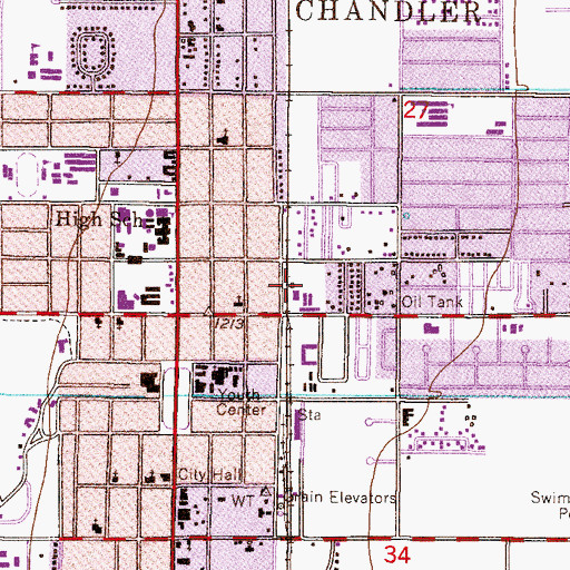 Topographic Map of Armstrong Park, AZ
