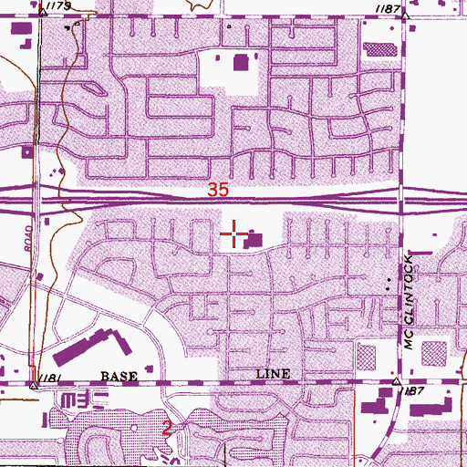 Topographic Map of Arredondo Elementary School, AZ