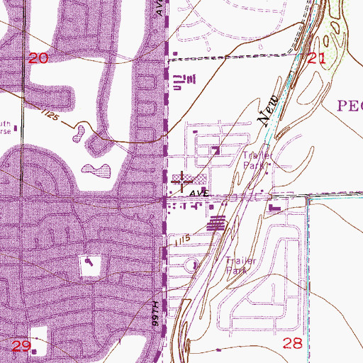 Topographic Map of Arrowhead Mall, AZ