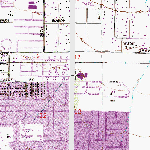 Topographic Map of Arrowhead Elementary School, AZ