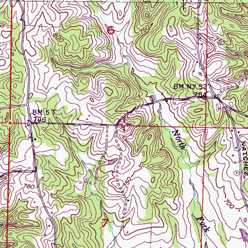 Topographic Map of Liberty School (historical), AL