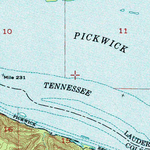 Topographic Map of Millsbury Landing (historical), AL