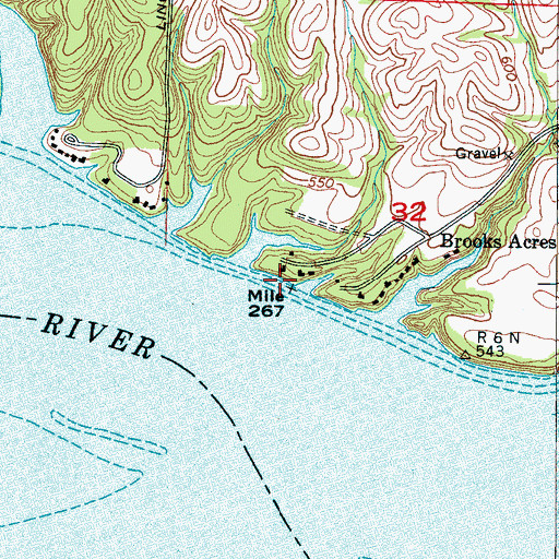 Topographic Map of Muscle Shoals Canal (historical), AL