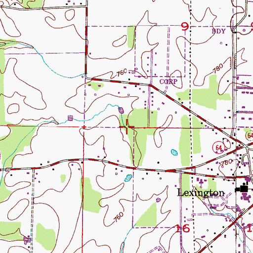 Topographic Map of Needmore Spring, AL
