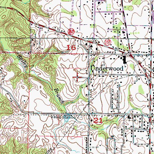 Topographic Map of New Castle Estates, AL