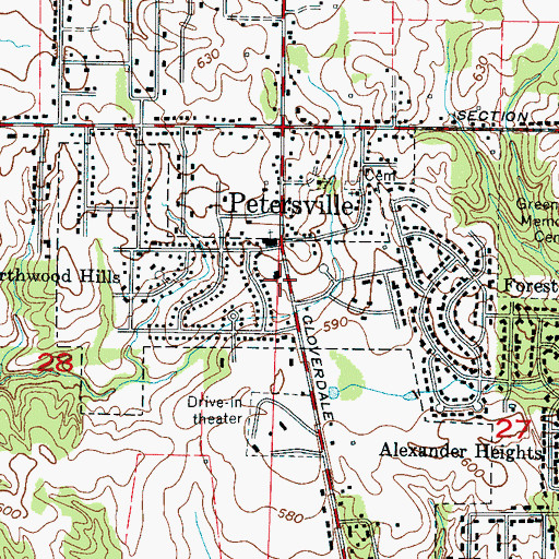 Topographic Map of Northgate Shopping Center, AL