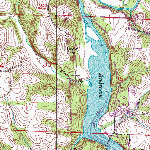 Topographic Map of Owl Hollow, AL