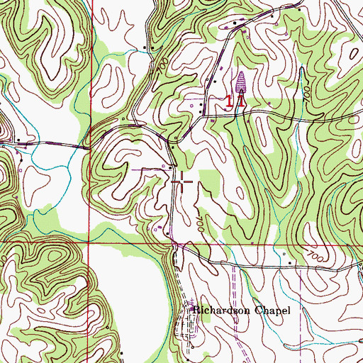 Topographic Map of Palestine School (historical), AL