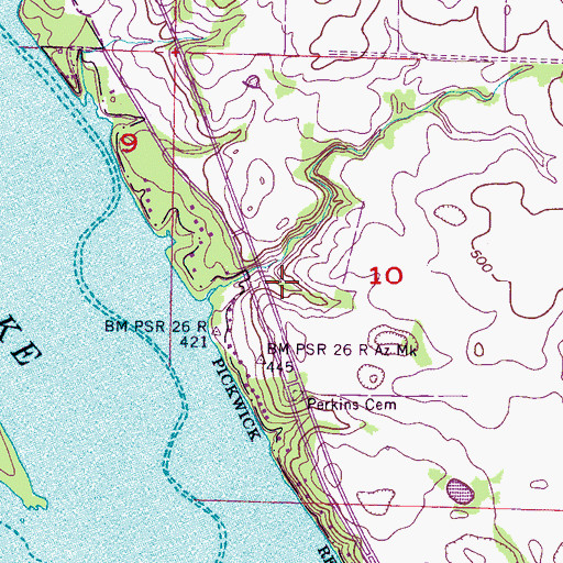 Topographic Map of Perkins Spring, AL
