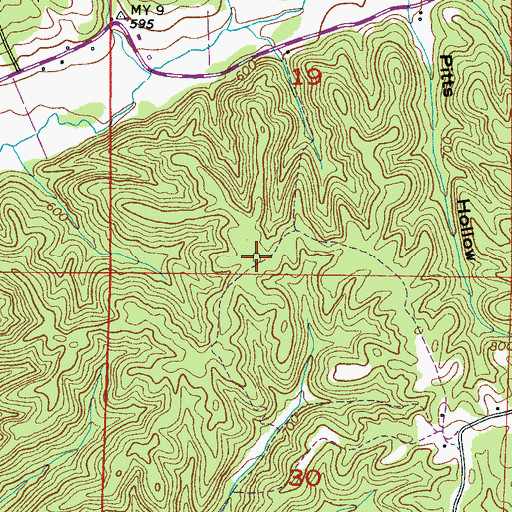 Topographic Map of Rainbow Ridge, AL