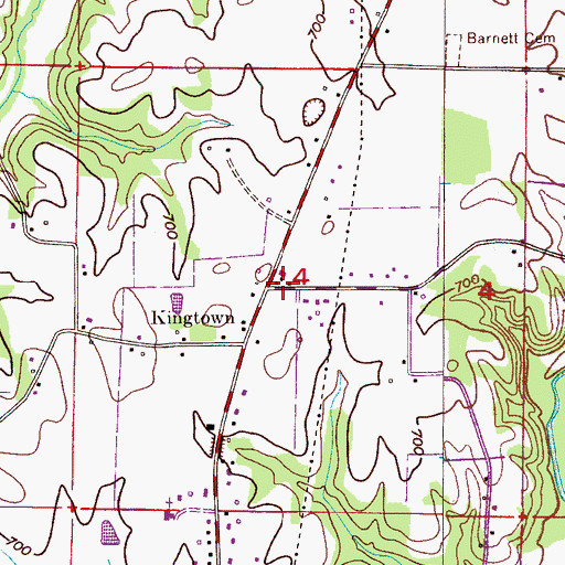 Topographic Map of Salem School (historical), AL