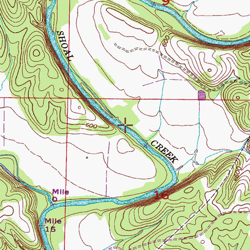 Topographic Map of Section Ford, AL