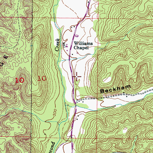 Topographic Map of Sego School (historical), AL
