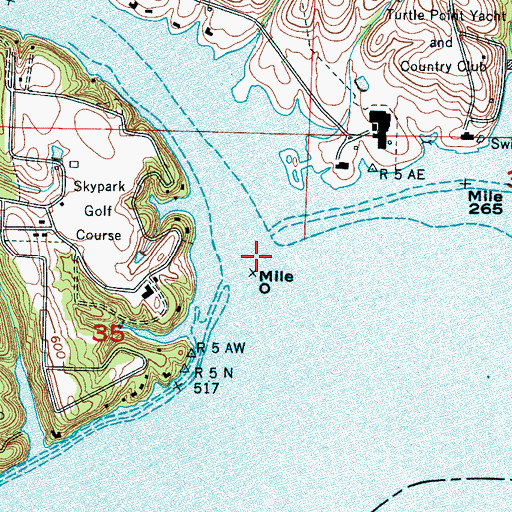 Topographic Map of Shoal Creek Aqueduct (historical), AL