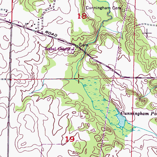 Topographic Map of The Sinks, AL