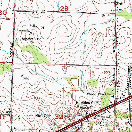 Topographic Map of Stevenson Chapel (historical), AL