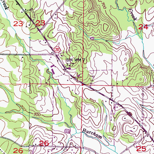 Topographic Map of Stewartsville Church of Christ, AL