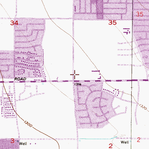 Topographic Map of Bell West Plaza Shopping Center, AZ