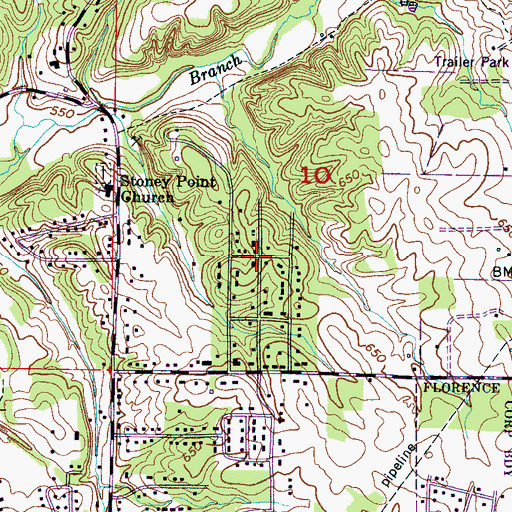 Topographic Map of Terrace View, AL
