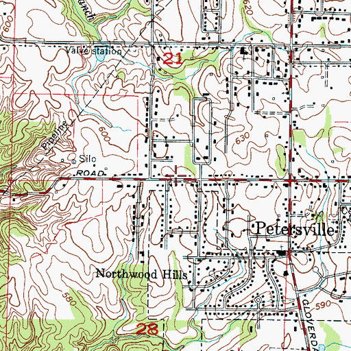 Topographic Map of Trinity Southern Methodist Church, AL
