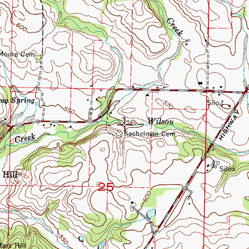 Topographic Map of Twin Brooks, AL