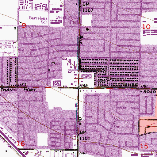 Topographic Map of Bethany Square Shopping Center, AZ