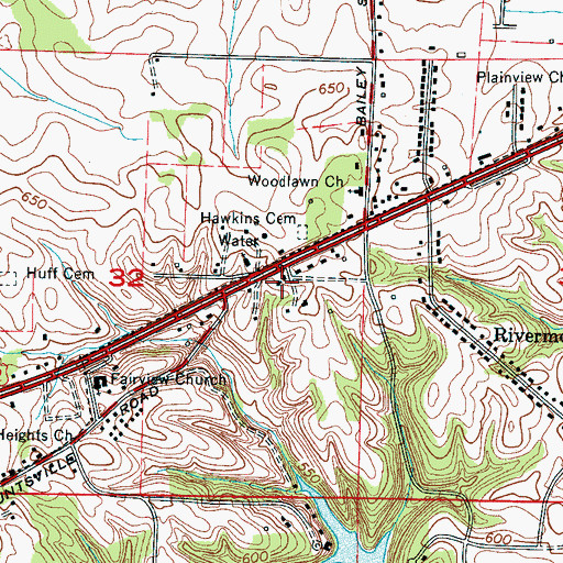 Topographic Map of Victory Baptist Church, AL