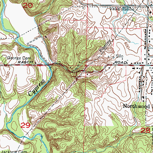 Topographic Map of Walker School (historical), AL