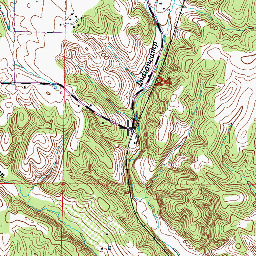 Topographic Map of Webster (historical), AL