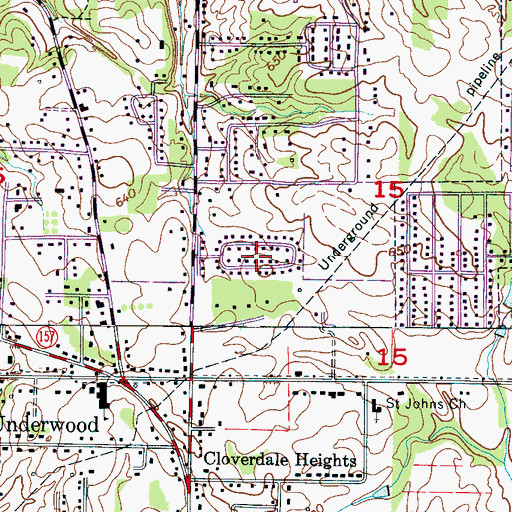 Topographic Map of Wilkes Park, AL