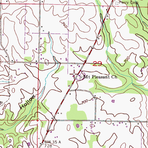 Topographic Map of Williams School (historical), AL