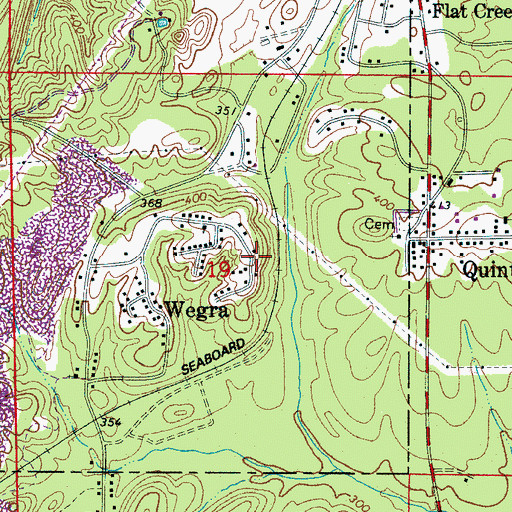 Topographic Map of Ambeto (historical), AL
