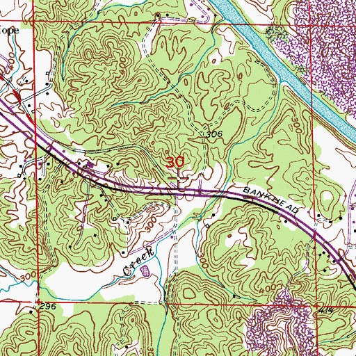 Topographic Map of Argo Church, AL