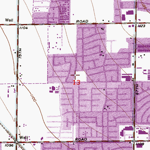 Topographic Map of Bicentennial Park, AZ