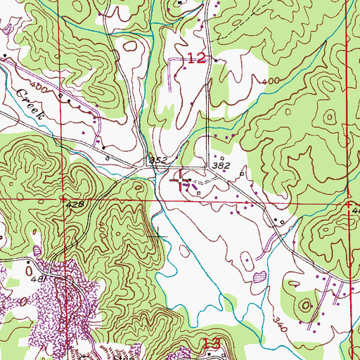 Topographic Map of Arrow Head Golf Course, AL