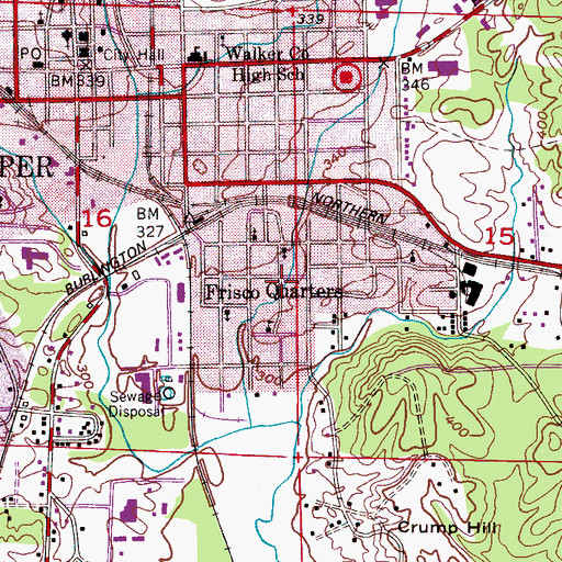 Topographic Map of Carter Temple African Methodist Episcopal Church, AL
