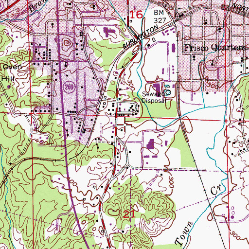 Topographic Map of Carver Park, AL