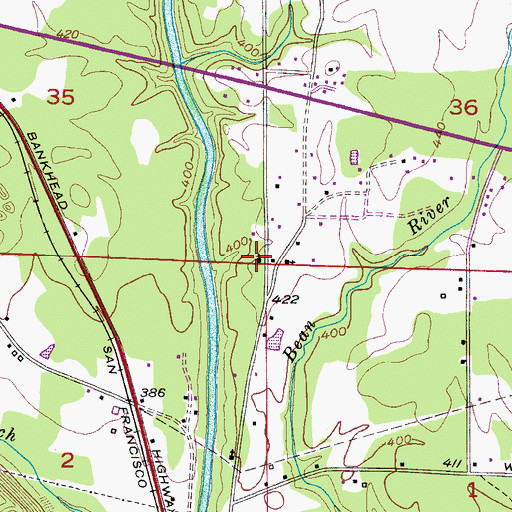 Topographic Map of Cedrum Grove Church, AL