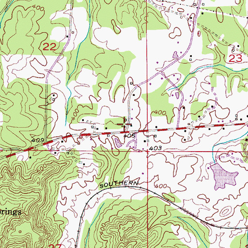 Topographic Map of Christian Chapel, AL